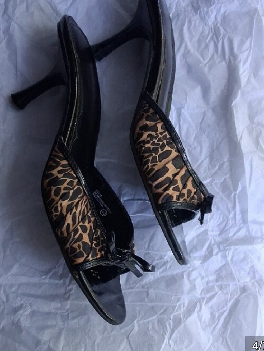 Maurices Leopard Print Open-Toe Slide Sandals with Black Trim - Picture 4 of 7